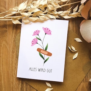 Positive Affirmation | Illustrierte Grußkarte | Mutmachkarte | Mut machen | Illustrierte Postkarte |  | Aquarell Illustration | Leinenpapier