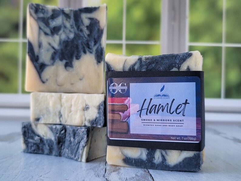 Hamlet by Storied Soaps Smoke & Mirrors Scented scented Oversized 7 oz Bar Soap Discontinued image 3