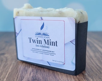 Twin Mint (no relation) by Storied Soaps - Peppermint Spearmint Hand and Body Soap