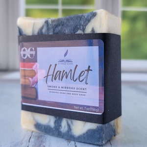 Hamlet by Storied Soaps Smoke & Mirrors Scented scented Oversized 7 oz Bar Soap Discontinued image 1