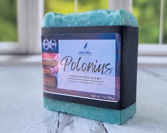 Polonius by Storied Soaps - Eucalyptus scented - Oversized 7 oz Bar Soap - Discontinued