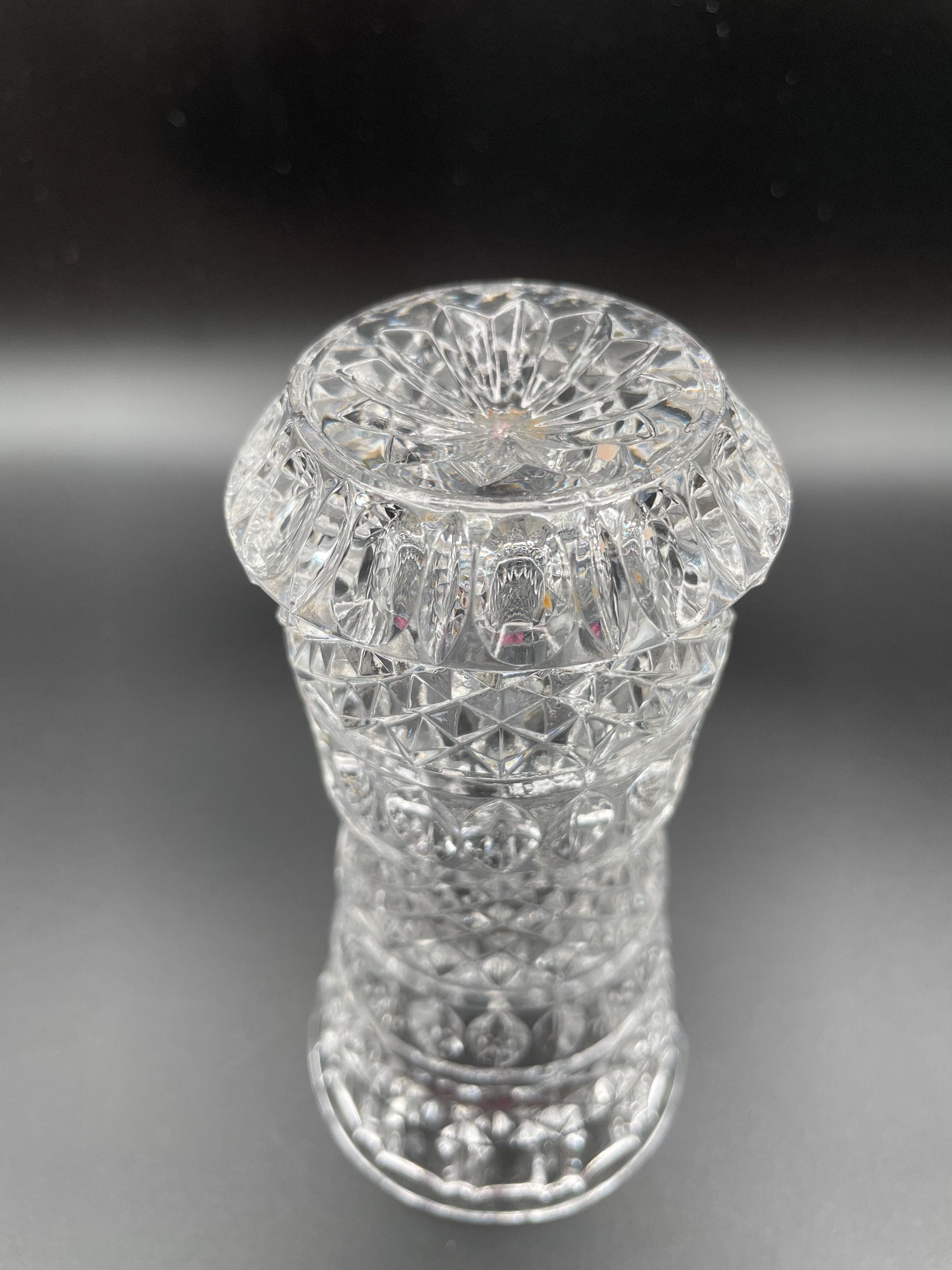 ヴィンテージ ラウジッツァー グラスカット クリスタル バド花瓶