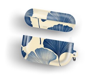 Estuche para AirPod con hojas de ginkgo Funda con patrón minimalista que se adapta al estuche para AirPod Pro, estuche para Apple Samsung Buds, estuche para Google Pixel Buds,
