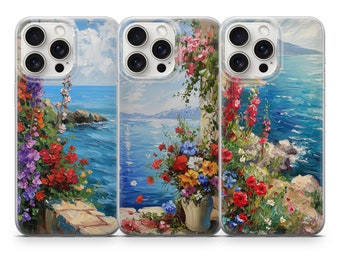 Pintura de flores Funda de teléfono Funda impresionista para iPhone 15 iPhone 14 iPhone 13 iPhone 12 Pro iPhone 11 iPhone XR iPhone SE