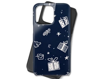 Funda navideña para teléfono con diseño de regalo de Navidad compatible con iPhone 16 Pro, iPhone 15, Samsung S24 Ultra, S21, S23 Ultra, Google Pixel 9, 7 Pro