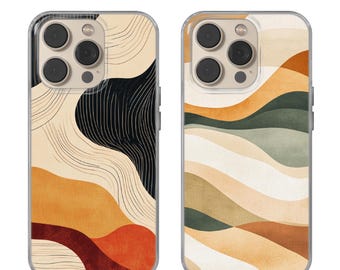 Funda para teléfono con líneas tranquilas y diseño de arte silencioso compatible con iPhone 16 Pro, iPhone 13, Samsung S24 Fe, A53, S21, S23 Ultra, Google Pixel 9, 6A