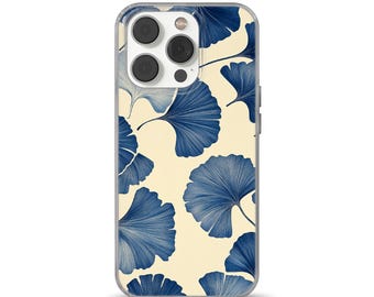 Funda para teléfono con diseño minimalista de hojas de ginkgo, compatible con MagSafe para iPhone 16 Pro, Samsung S24 Magsafe, iPhone 14 Pro Max, iPhone 13+