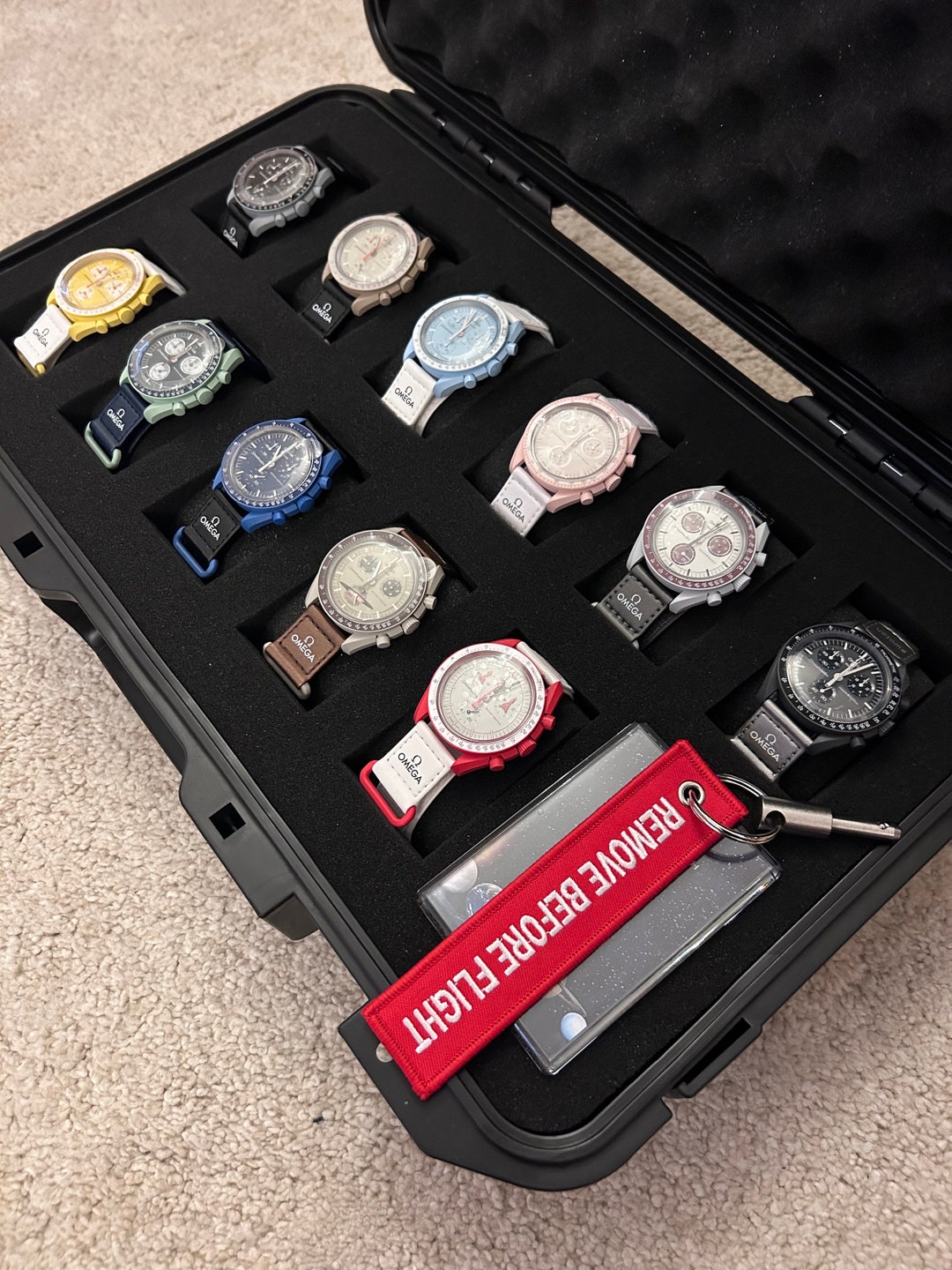 Omega X Swatch Moonswatch Collectors Display Case Watch Box Mission 