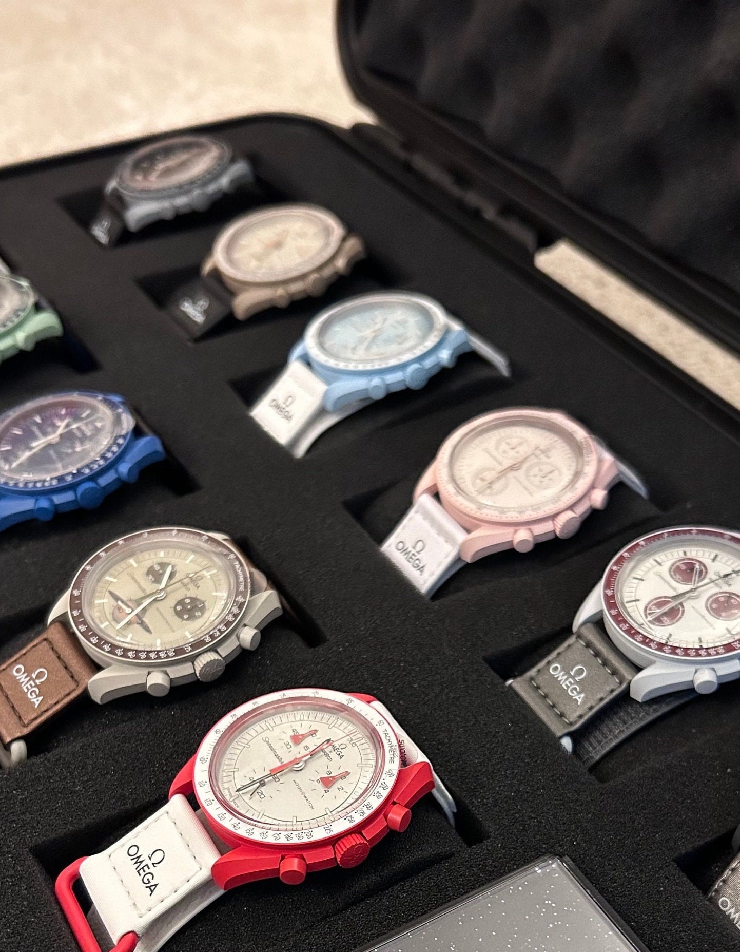 Omega X Swatch Moonswatch Collectors Display Case Watch Box Mission 