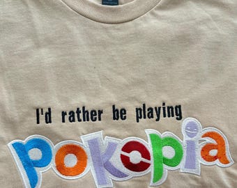 Pokopia Embroidered Shirt, Pokemon Pokopia, Ditto, Gift for Her, Gift for Him, Gamer Gifts, Anime