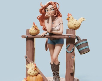 Narissa 3D Resin print SFW/NSFW versions 75mm and 32mm