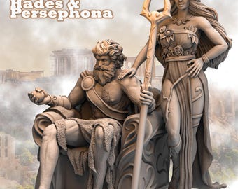 Diorama de Hades y Perséfone a escala 1:10
