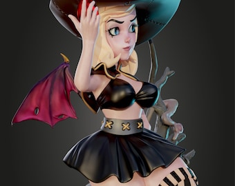 Evangeline Shadowcroft 3D Resin print SFW/NSFW versions 75mm and 32mm