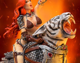 Diana War Tirgress 3D Resin print 1:12 scale 300mm Statue SFW and NSFW versions available