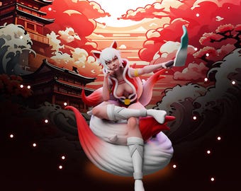 Kaede the Fox Spirit 32mm and 75mm Statue SFW and NSFW versions available