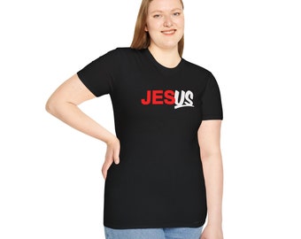 T-shirt unisexe Softstyle JesUS, Tee-shirt chrétien, T-shirts chrétiens, Chemise chrétienne, T-shirts chrétiens, Chemises Religios, Vêtements de foi
