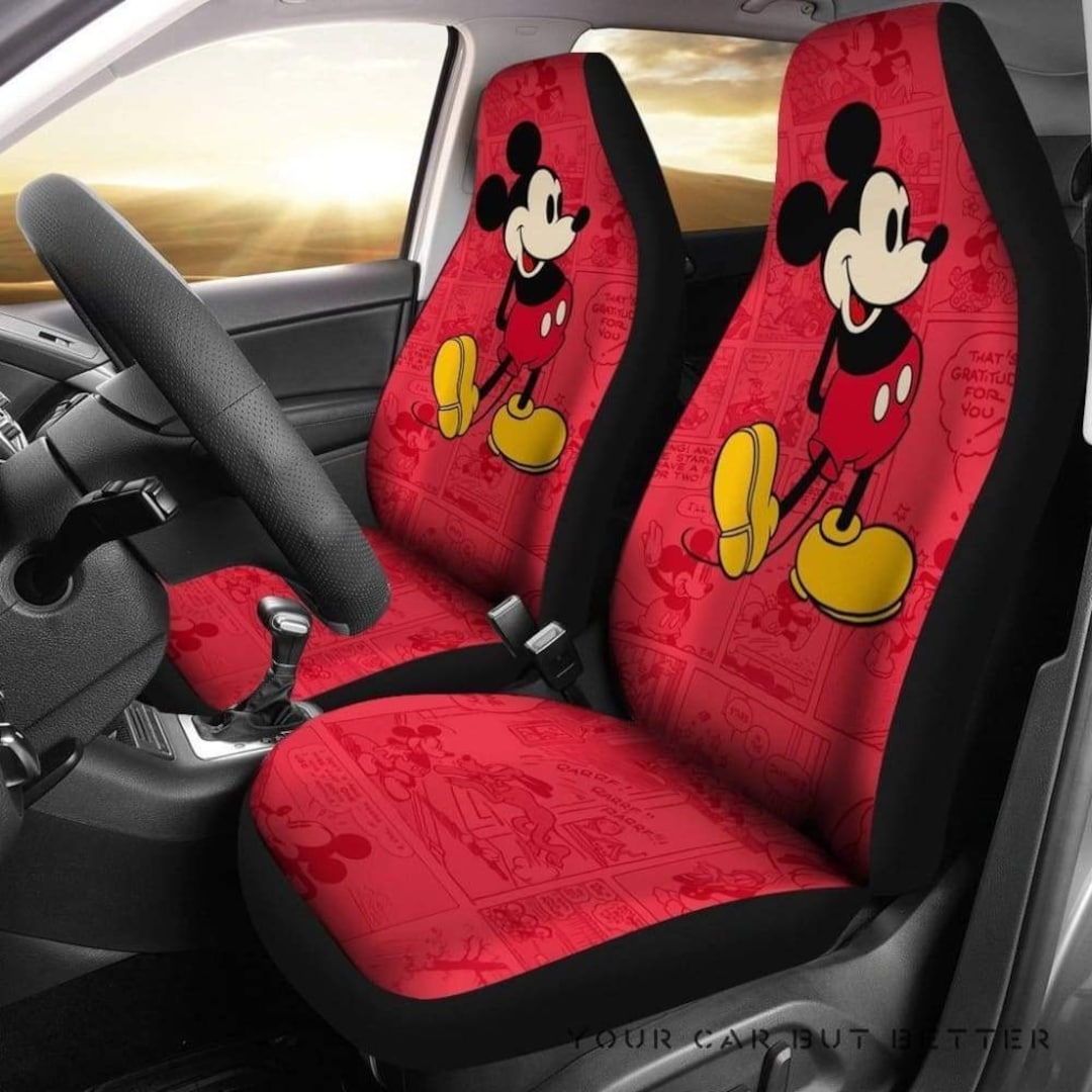 Mickey Mouse Car Seat Cover, Disney Mouse Seat Cover, Car Accessories