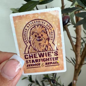 Vintage Star Wars Chewbacca Sticker Retro Style Vinyl Sticker| Waterproof Sci-Fi Fan Art Decal for Water Bottles, Laptops, Notebooks, etc