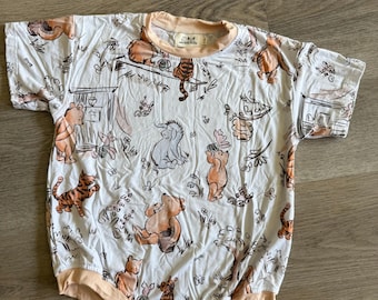 Classic Winnie the Pooh Bubble Romper| Disneyland Outfit | Oversized Infant Romper | Soft & Breathable Baby Outfit | Disney Baby Fit