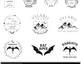 Acotar velaris svg bundle, City of starlights png, Acotar velaris designs svg, Instant Digital Download