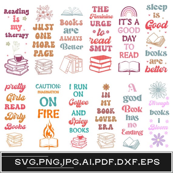 Bookmark svg bundle, Printable bookmark png, Bookmark template svg, Retro bookmark bundle, Funny bookmark svg