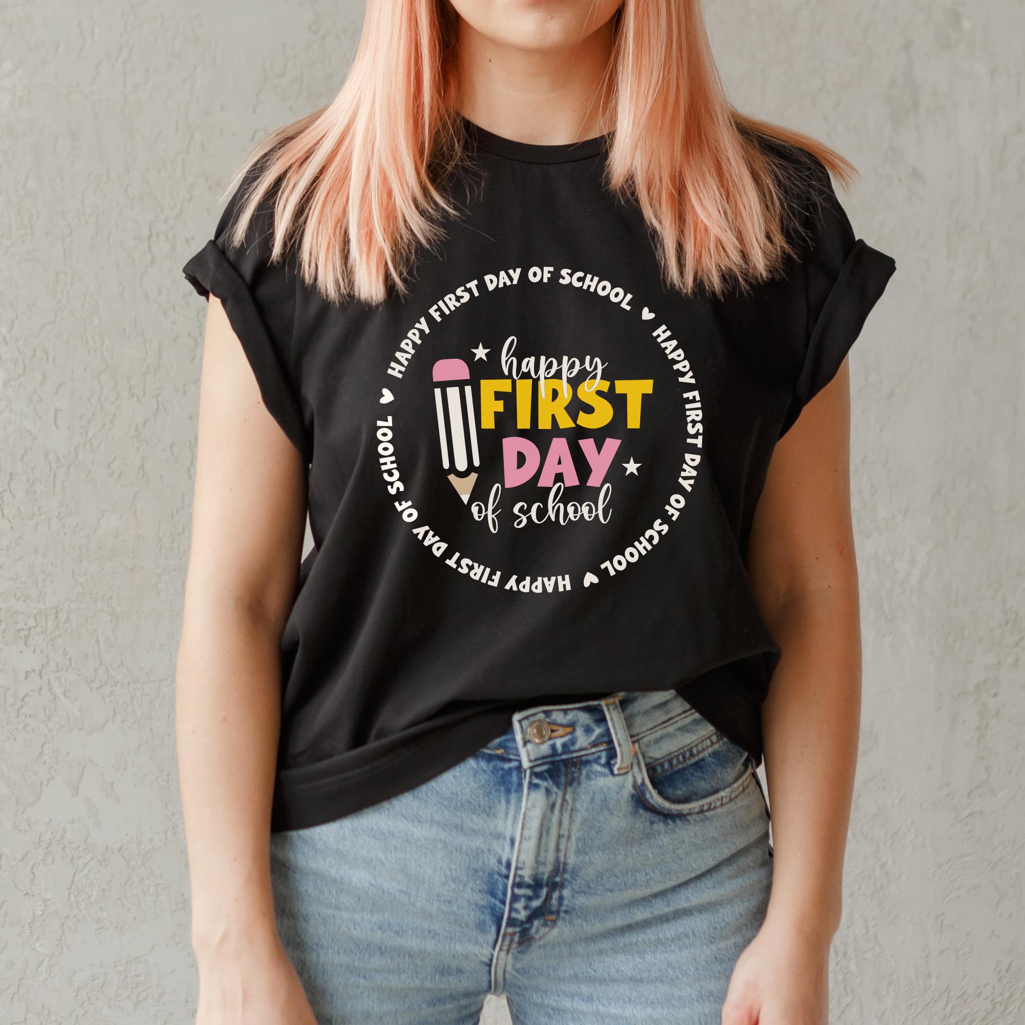 Back to School Svg Bundle, Happy First Day of School Svg, School 1st ...