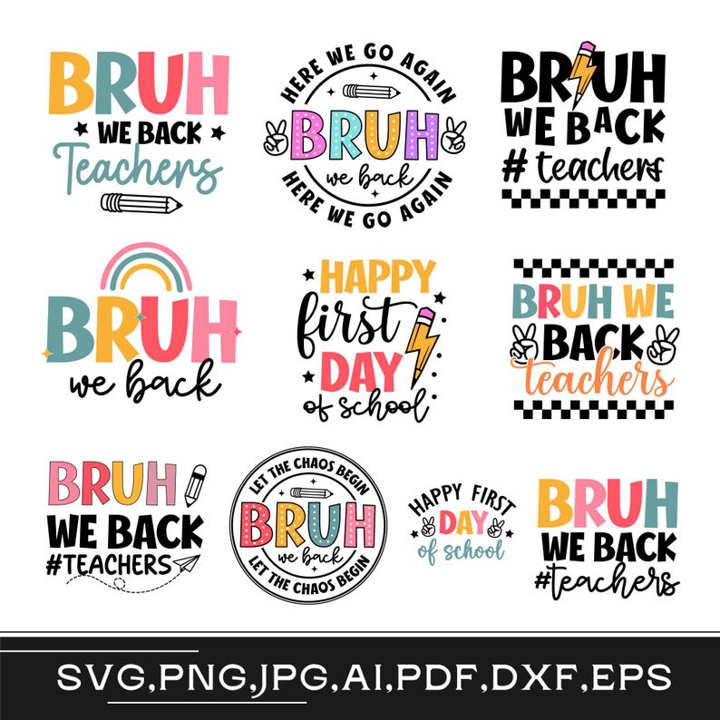first day of school
bruh we back svg
bruh we back png
bruh teacher shirt
bruh we back school
teacher appreciation
files for cricut
bruh we back shirt
bruh svg
bruh we out teacher
back to shool
welcome back school
back to school tour