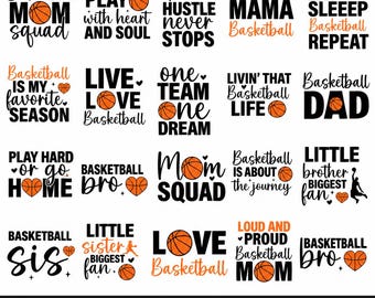 Basketball Svg Bundle, Basketball Dad Svg, Basketball Mom Svg, Basketball Family Svg, Basketball Quotes, Basketball Shirt Designs