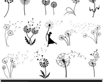 Pusteblume svg, Löwenzahn png, Löwenzahn Silhouette, Löwenzahn blasen svg, Löwenzahn einfach atmen svg, Löwenzahnblume svg, Löwenzahnherz