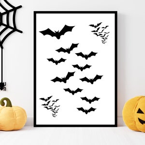 Flying bat svg, Bat swarm svg, Halloween bats svg bundle, Bats png, Spooky bats svg, Bat silhouette, Cut files