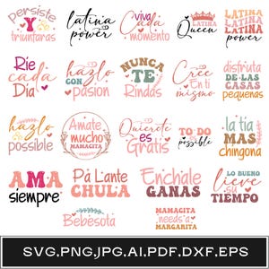 Latina svg png bundle, Latina motivational quotes svg, Cafecito y chisme svg, Funny latina svg, Chingona svg, Mexican funny quotes svg