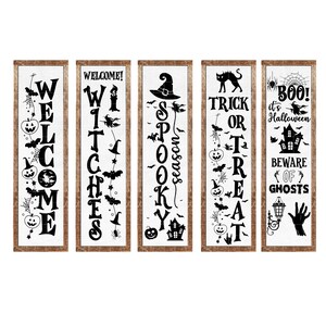 Halloween Porch Sign Svg Png Bundle, Halloween Welcome Sign Home Decor ...