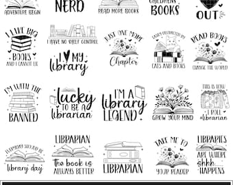 Librarian svg bundle, Reading svg bundle, Book lovers svg, Librarian svg, Book quotes svg, School svg, Book worm svg, Teacher svg, Cricut