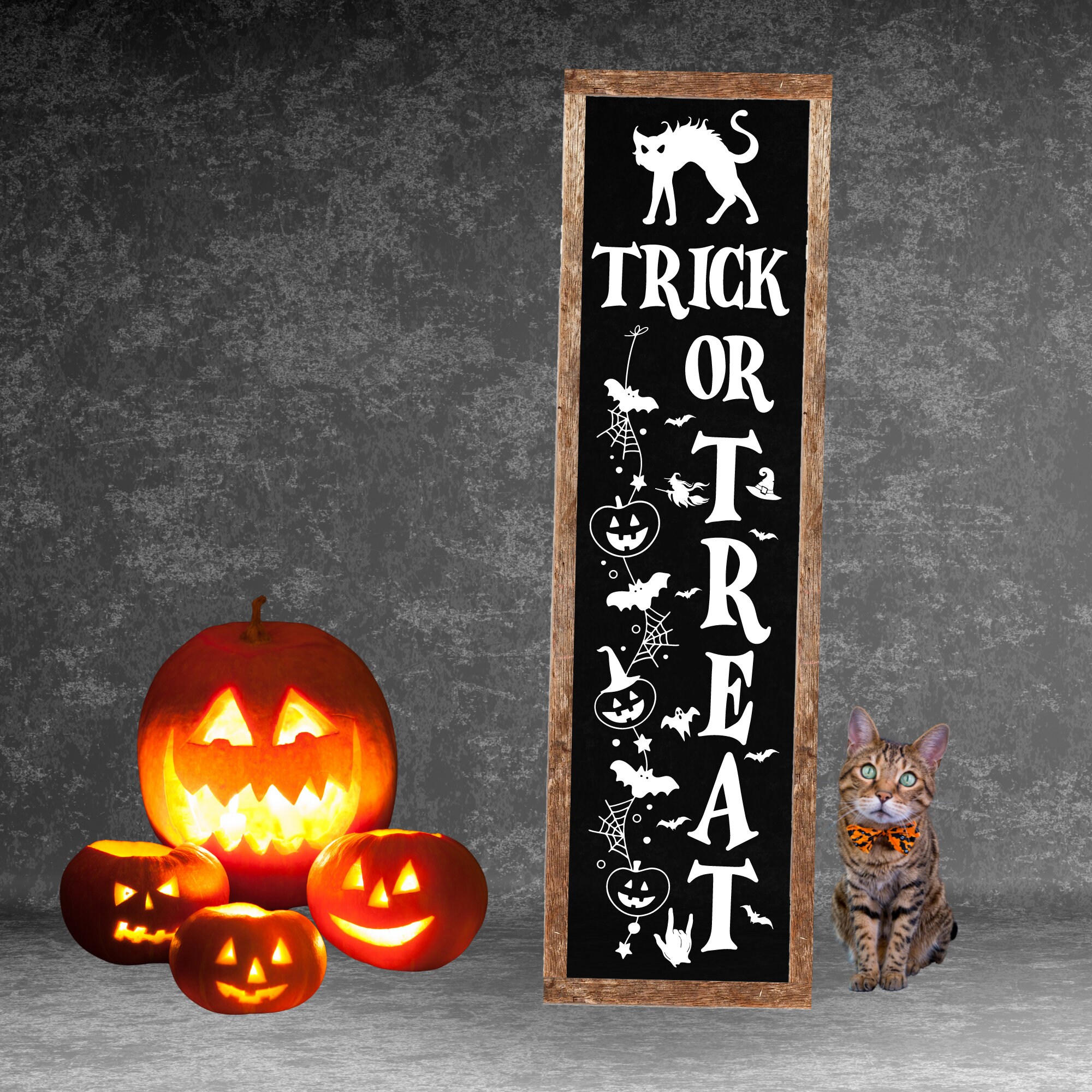 Halloween Porch Sign Svg Png Bundle, Halloween Welcome Sign Home Decor ...