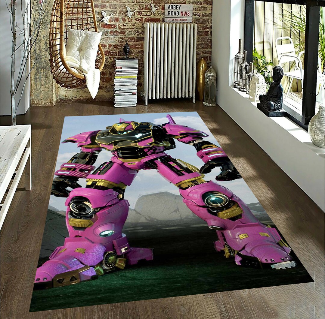 Pink Robot Rug,comics Kids Room Rugs,autobots Rug,gift for Toddlers ...