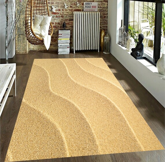 Wavy Sand Rug beach Rug sea Sand Rug desert Rug dune Rug coast Rug beach Decor summer Rug landscape Rug door Mat sand Pattern Rug beige Rug Etsy UK