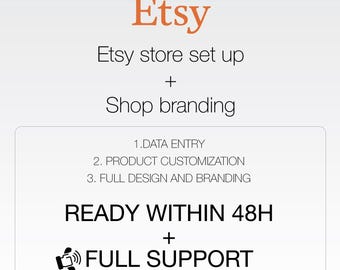 Etsy Shop Branding + Additional Services Etsy Store Set up and Support