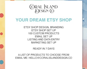 Etsy Shop Start-Up Business Kit | Branding, Templates, Logo, Banner, Marketing Materials for New Sellers