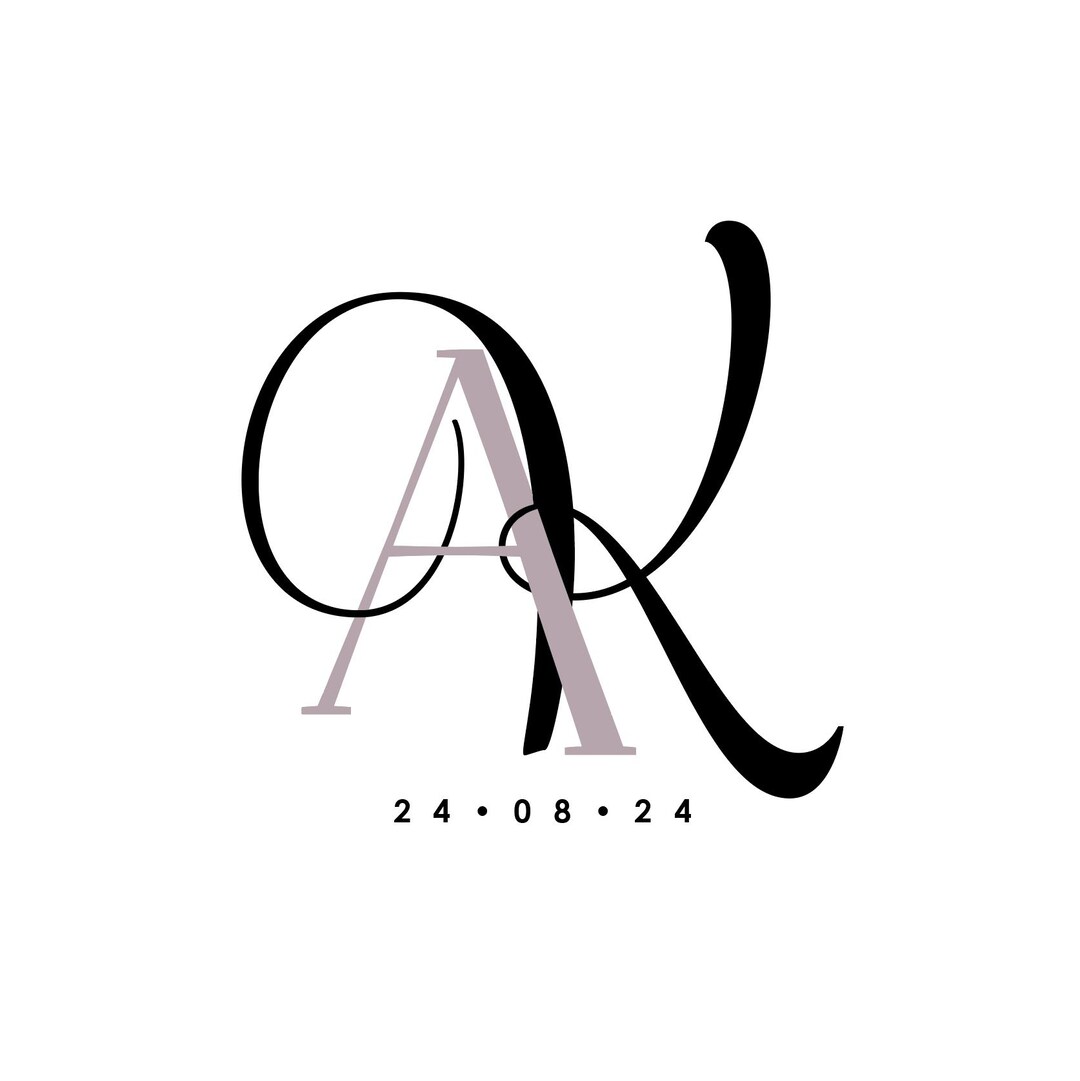 Custom Wedding Monogram Logo Design: Elegant Couple Emblem (digital ...