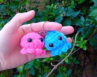 Mini Crochet Octopus Keychain Set , super soft plushie, desk buddy, octopus gift, anxiety toy
