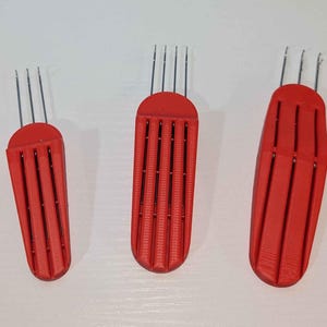 3D Printed Handle Cordsmith I-Cord Tool with Replaceable Needles - Various Colors - Full Set of 3 Tools