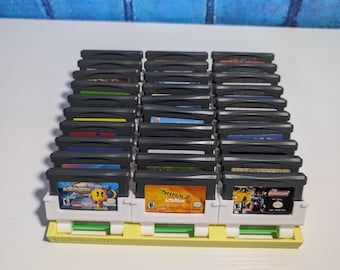 3D Printed Nintendo Game Boy Advance GBA and Nintendo DS / 3DS Video Game Cartridge Flip Holder Game Boy & Game Boy Color GBC Cartridges