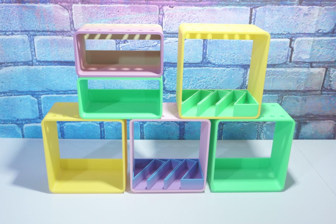 3D Printed Modular Shelving Display Stand for Nintendo DS Videogame ...