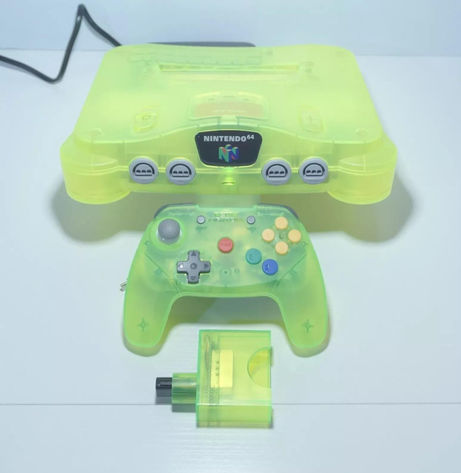 Extreme Green Nintendo 64 N64 Videogame Console (NUS-001