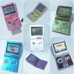 Various Colored Nintendo Game Boy Advance SP Gba SP, Reshelled, Refurbished, Backlit, and Backlit with IPS Screens
