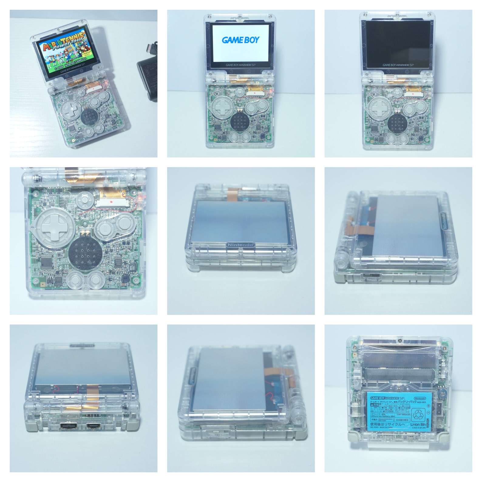 Custodia Ricambio Nintendo Guscio Di Ricambio Per Game Boy Advance SP - Colore Verde Perla, Include Lente Schermo, Per Modelli USA Guscio Verde Perla USA