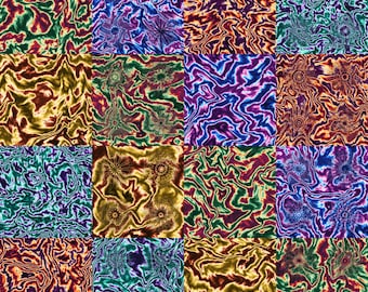 Trippy Digital Paper Pack, 20 Seamless Psychedelic Patterns, Kaleidoscope Backgrounds, 12x12 Instant Download