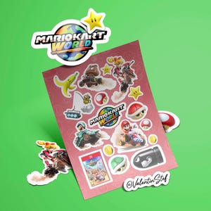 Mario Kart World Stickers Scrapbooking : Lot de 15+ Stickers sur la saga Nintendo