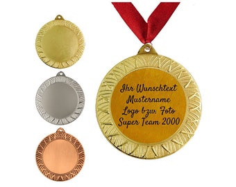 Larius Personalized Metal Medal in Gold, Silver & Bronze