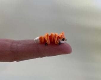 3D Printed Articulated Miniature Animal Pet Fidget Toy Orange Kit Baby Fox